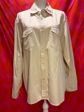 Men's Off White XL Long Sleeve Button Down Deus Ex Machina